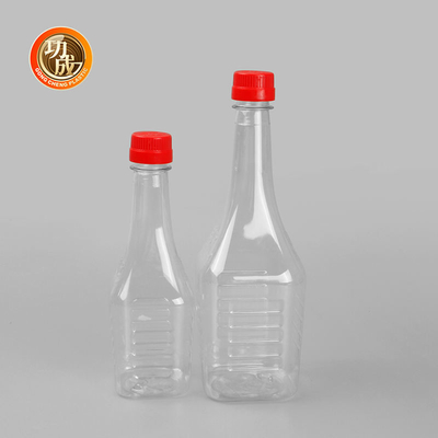 Şeffaf PET Plastik Çeşni Şişeleri 380ml Plastik Zeytinyağı Kabı