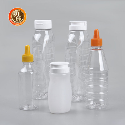 Yağ Domates Barbekü Sos Ketçap için 230ml 250ml 500ml 1000ml Plastik Sos Sıkıştırılabilir Şişe