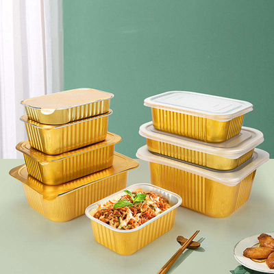 Restoran Barbekü Fritöz Kalay Folyo tepsileri Dikdörtgen Paket Servis Alüminyum Folyo Tava