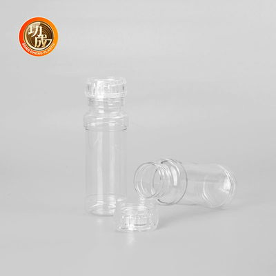 Özel Şeffaf Plastik Baharat Şişeleri Çeşni Çalkalayıcı Kavanozları 250ml 500ml