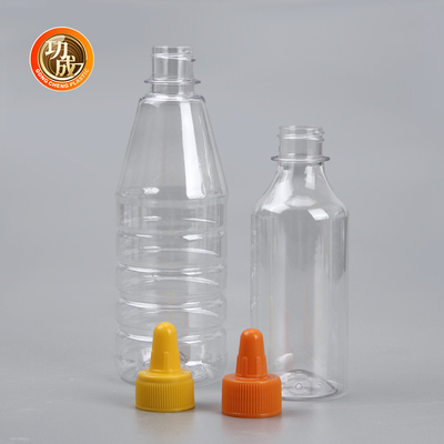Şurup 250ml 500ml için Flip Top Plastik Sıkma Sos Şişesi