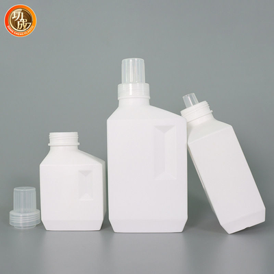 Vidalı Kapaklı Kare Boş HDPE 1l 2l Çamaşır Deterjanı Şişesi