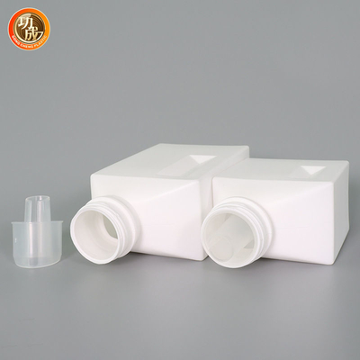 Vidalı Kapaklı Kare Boş HDPE 1l 2l Çamaşır Deterjanı Şişesi