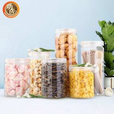 100ml 200ml 300ml Boş Temizle Pet Şeker Kurabiye Kavanozu Gıda Sınıfı