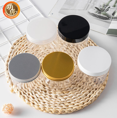 100ml 200ml 300ml Boş Temizle Pet Şeker Kurabiye Kavanozu Gıda Sınıfı