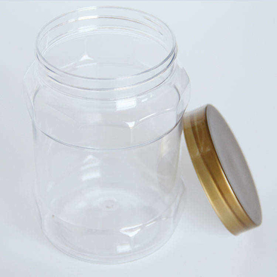 Boş Geniş Ağızlı Plastik Reçel Şişesi 87mm Yuvarlak Evcil Hayvan Maması Kavanozu