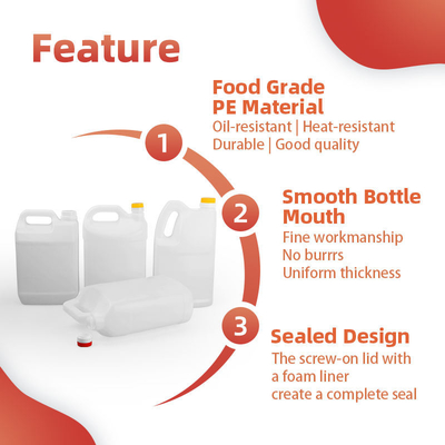 1600ml 2000ml 4300ml 5000ml 6000ml Gıda Sınıfı Plastik Pe Su Şişesi Boş Süt Kolu Şişesi