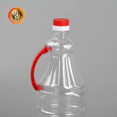 Vidalı Kapaklı Plastik Çeşni Şişeleri Saplı PET Soya Sosu Şişesi