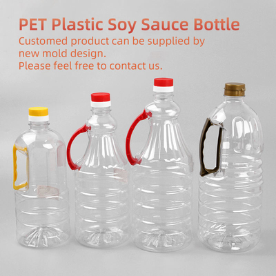 Saplı PET Yenilebilir Yağ Soya Sosu Plastik Şişe OEM ODM