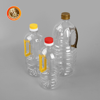 Gıda Sınıfı Ayçiçek Yağı 1 Litre Şişe Saplı Şeffaf Plastik Sirke Şişesi