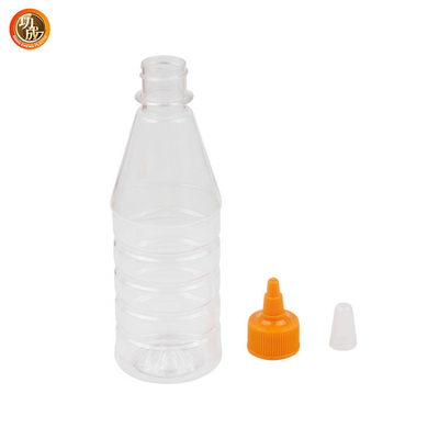 Gıda Sınıfı PET 17oz Şeffaf Ketçap Hardal Sıkma Şişeleri