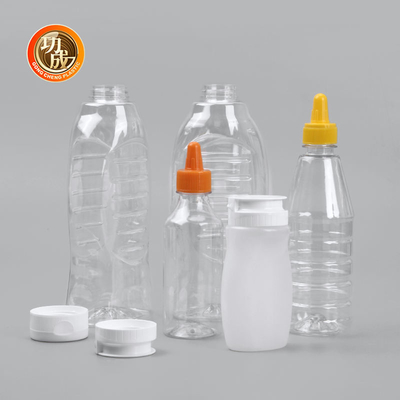 Kapaklı Plastik Sıkma Sos Şişesi 230ml 250ml 500ml 1000ml Domates Ketçap için