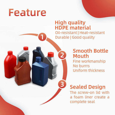 Özel Boş Motor Yağı Şişesi 1000ml HDPE Plastik Motor Yağı Şişeleri