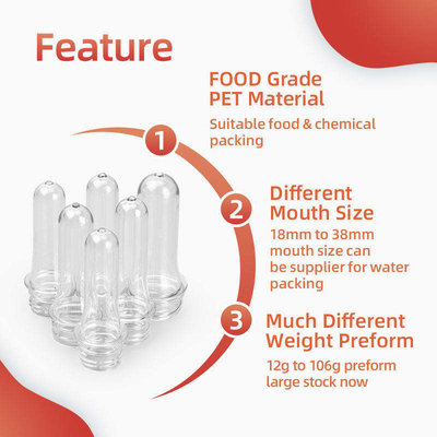 28mm 30mm 62mm Su Şişesi PET Preform Kalıp Gıda Sınıfı