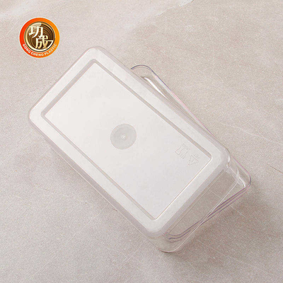 Şeffaf PET Kare Plastik Saklama Kavanozları 660Ml Kapaklı Plastik Gıda Kabı