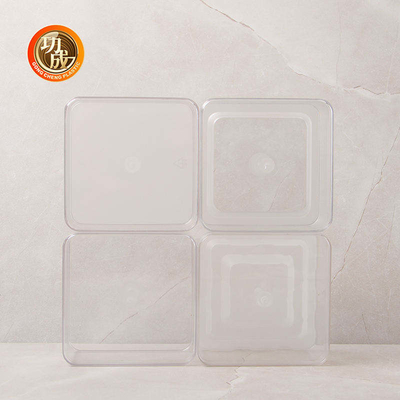Şeffaf Kare Plastik Gıda Kapları PET Plastik Kutu ODM
