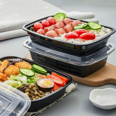 Şeffaf PP Özelleştirilmiş Ambalaj Kutuları Tek Kullanımlık Take Away Konteynerler