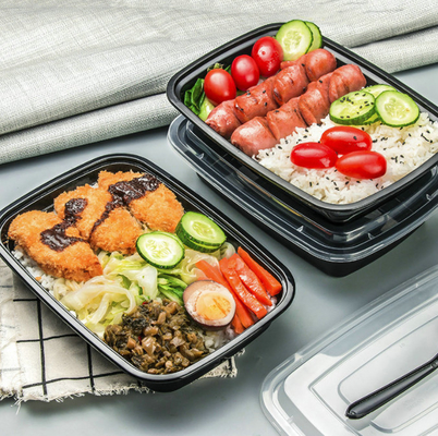 Şeffaf PP Özelleştirilmiş Ambalaj Kutuları Tek Kullanımlık Take Away Konteynerler