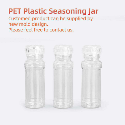 250ml PET Baharat Şişeleri Çeşniler Tuz ve Biber Kapları