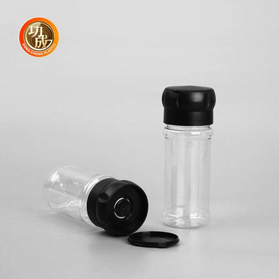 Şeffaf PET Plastik Baharat Şişesi Mutfak Kullanımı 100ml Baharat Kavanozları