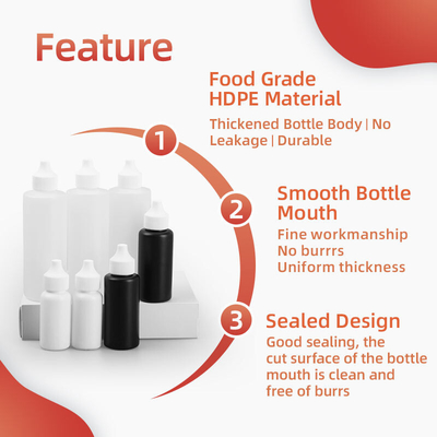 30ml 50ml 120ml Özel Plastik Şişe Dönüştürme Kapaklı Sıkıştırma Şişe Düzene Sahip