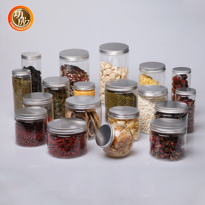 Özel gıda sınıfı PET 850ml kapağı olan açık plastik kavanoz