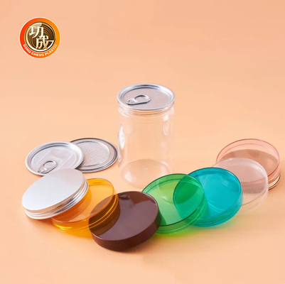 Özel PET Plastik Kavanozlar Konteynerler Kapaklı Şeffaf PET Plastik Kavanozlar CQC