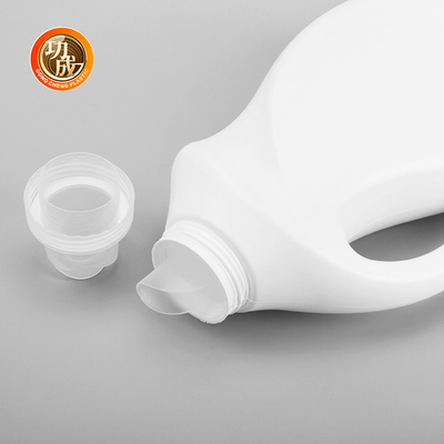 Yarı şeffaf temizleyici plastik şişeler, vida kapaklı