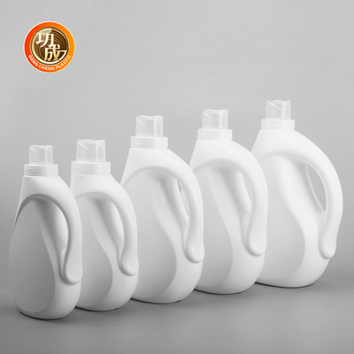 Yarı şeffaf temizleyici plastik şişeler, vida kapaklı