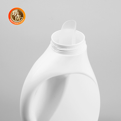 Yarı şeffaf temizleyici plastik şişeler, vida kapaklı